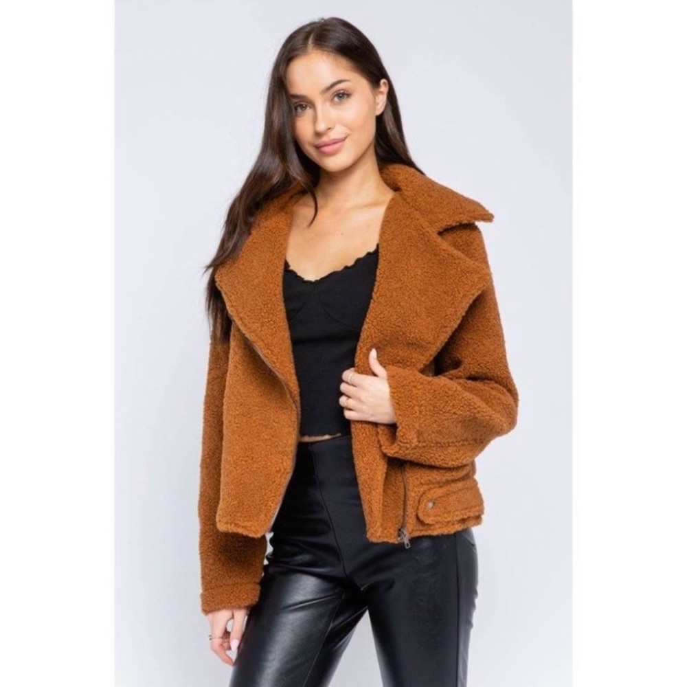 Burnt Orange Moto jacket